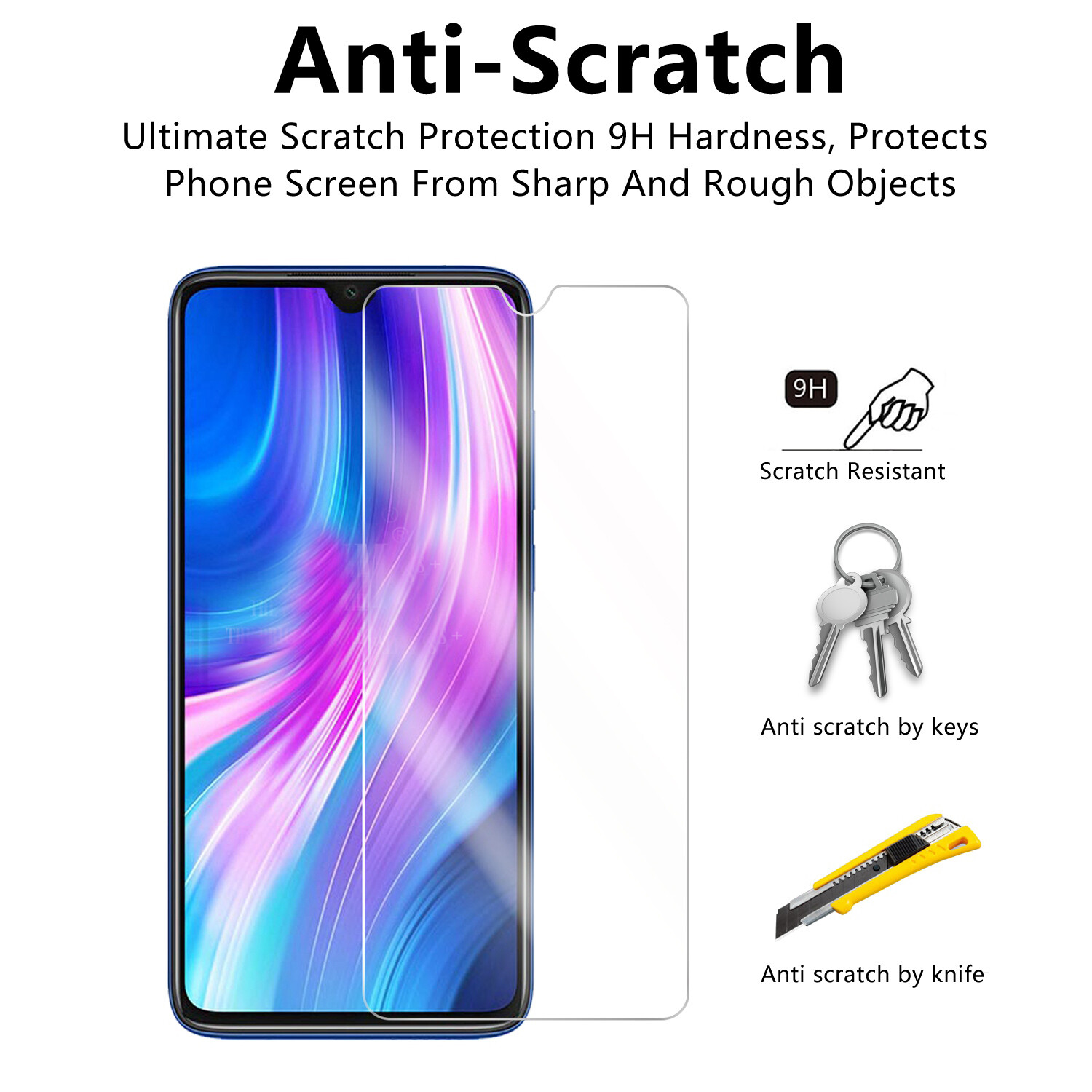 [Songful] 2 chiếc cho Xiaomi Redmi Note7/Note7 Pro Note 8/Note8 Pro cao cấp 2.5D 9H kính cường lực miếng dán bảo vệ màn hình đầy đủ
