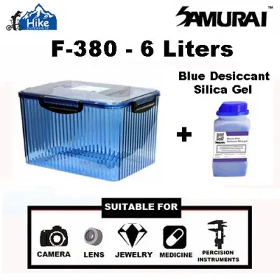 Samurai F-380 6 Liters Dry Box With Blue Desiccant Silica Gel (No Electric Needed)