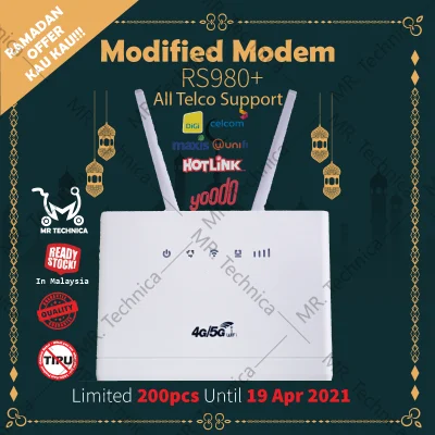 (Modified)100% New Modem Router RS980+ Router Wifi Unlimitedi Hotspot Modem Router Ready Stock