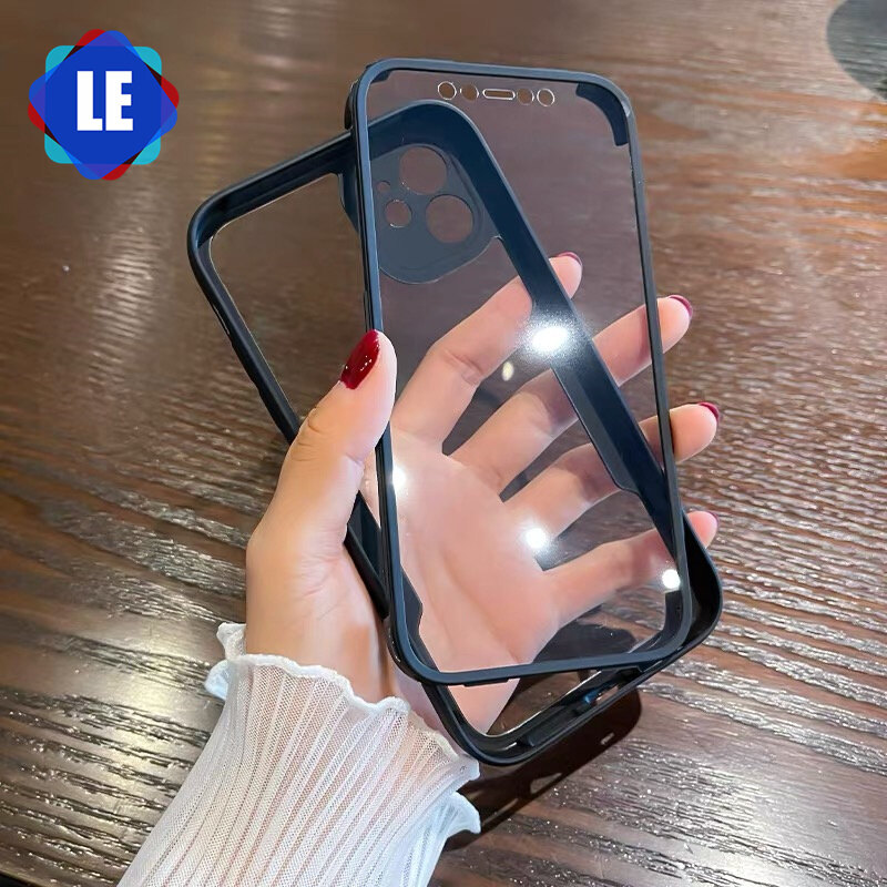 Casing For Redmi Note 11 / Redmi Note 11S / Redmi Note 11 Pro / Redmi Note 10 / Redmi Note 10S / Redmi Note 9 / Redmi Note 9S / Redmi Note 9 Pro / Redmi Note 9 Pro Max Luxury 360 Full Cover Clear Acrylic Hard Flip Phone Case