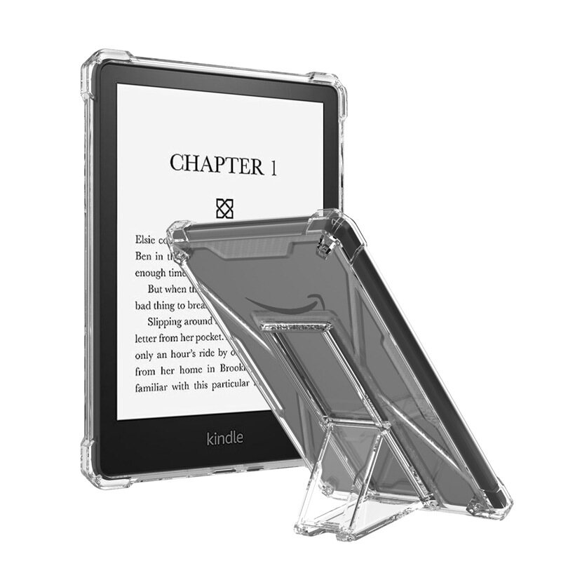 Transparent shockproof protective case for Amazon Kindle Fire Fire7 e-book reader anti drop clear cover shell Kindle Paperwhite5 6.8 inch Paperwhite 4 PQ94WIF Paperwhite 3 2 holder stand