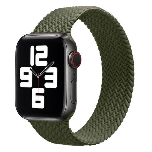 Braided solo loop silicone strap for apple watch band 44/40mm 41mm 45mm 38/42mm elastic bracelet for iwatch 8 7 6 se 5 4 3 49mm