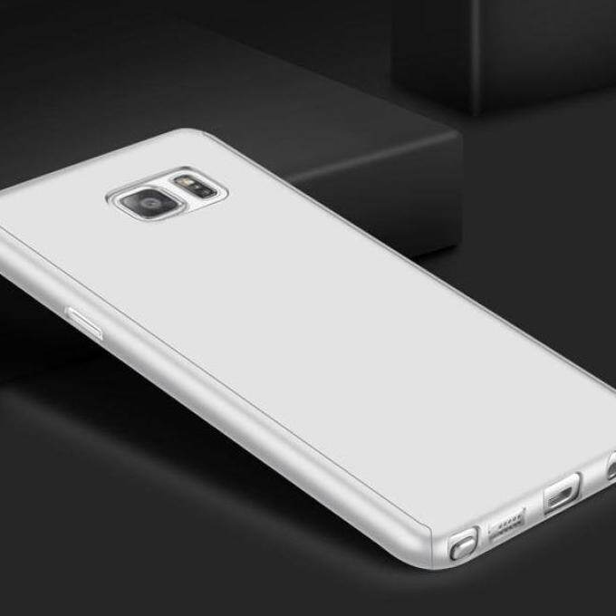Zeallion Case For Samsung Galaxy Note 5/N9200 Solid Color 360 Degree Full Protective Case Hybrid PC Hard + Tempered Glass