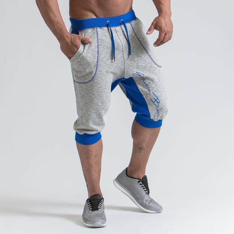 Summer men Leisure Men Knee Length Shorts Color Patchwork Joggers Short Sweatpants Trousers Men Bermuda Shorts roupa masculina