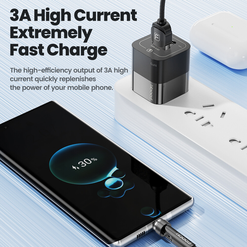 Toocki 540 Xoay Cáp sạc nam châm 3A Nhanh Chóng Sạc Micro USB Loại C cáp cho iPhone Xiaomi Nam Châm sạc điện thoại Dây Dữ Liệu