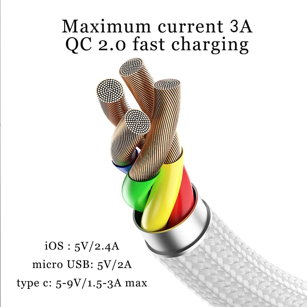 [HOT W] WSKEN X2 Magnetic Charging for iPhone Magnetic Cable USB Type C Cable 3A Charger Micro USB Cable Type C USB C Cable Wire Adapter