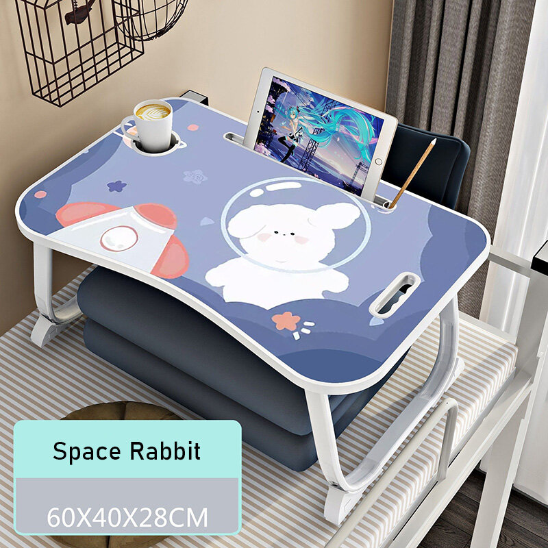 Bed folded small table, laptop table, lazy student study dormitory bedroom, bay window writing desk