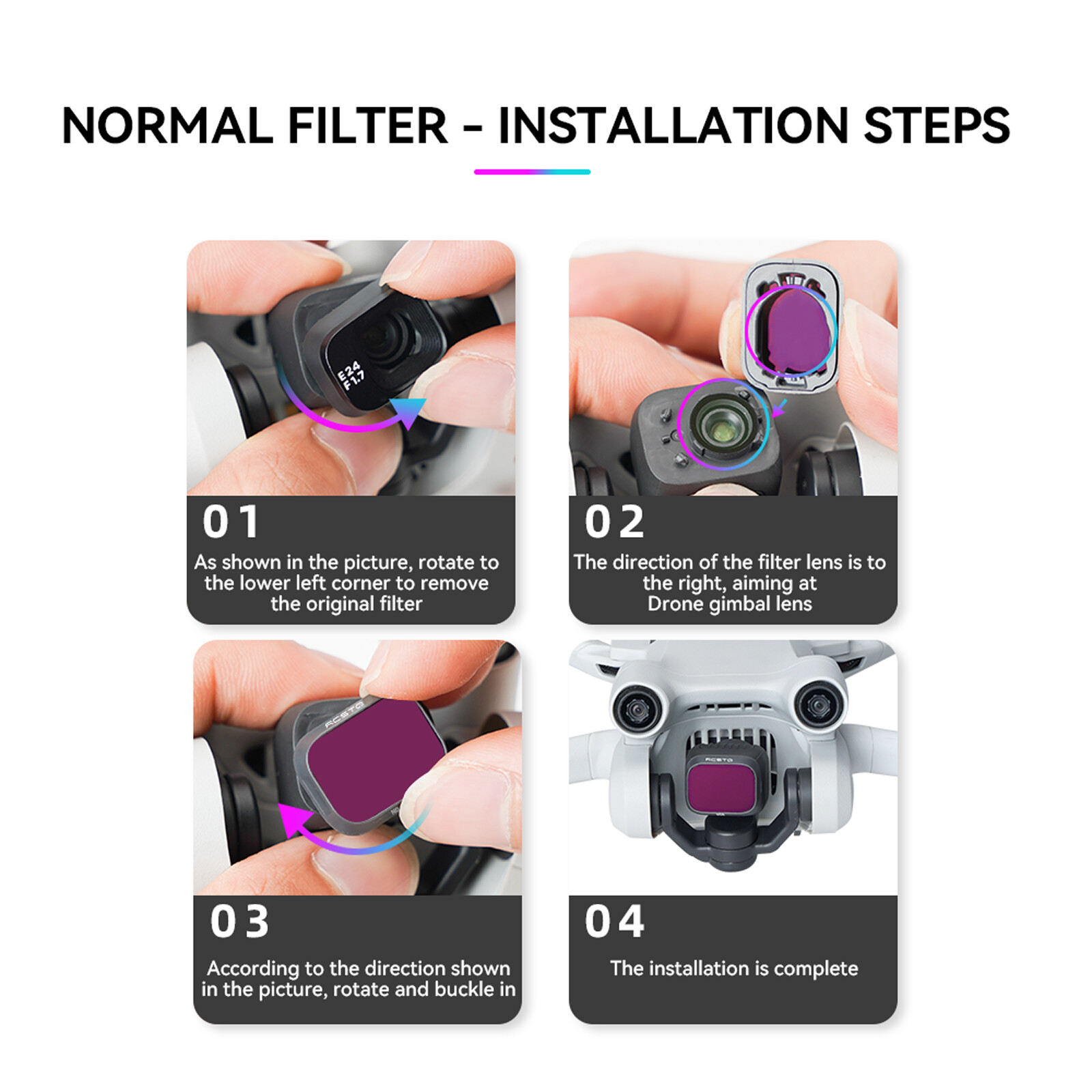 Kính Lọc Quang Học PL Điều Chỉnh Được Cho DJI Mini 3 Pro Kính Lọc CPL ND8/16/32/64