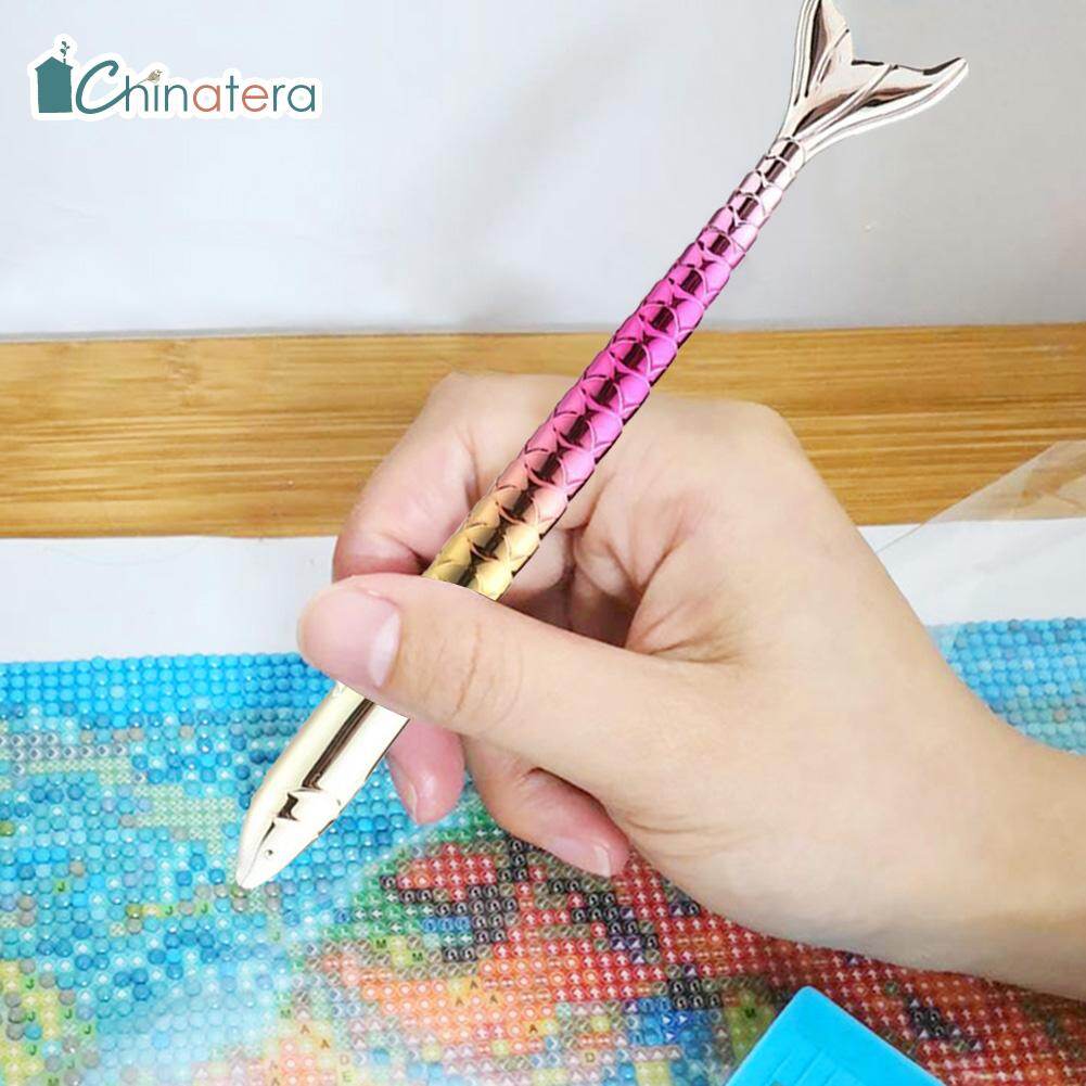 [Chinatera] Mermaid Tail Design Point Drill Pen for 5D Diamond Painting DIY Embroidery Mosaic Pictures Pick Up Rhinestones Tools