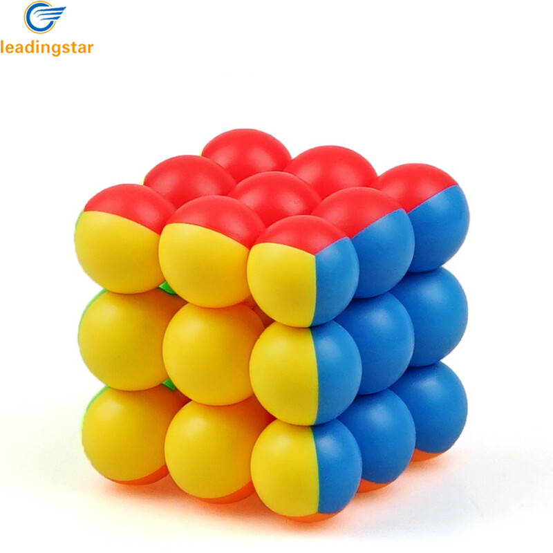 LEADINGSTAR 3x3 Ball Magic Cube Stickerless Professional Speed Cube Brain Teasers Puzzle Toys For Kids Gifts