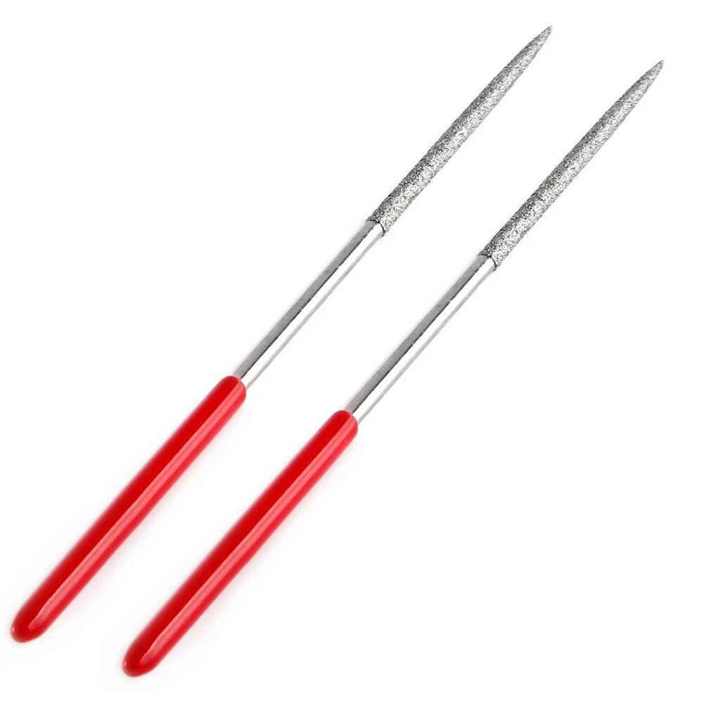 2pcs 3x140mm Round Diamond Needle File for Art Craft for Mechanics Electronics