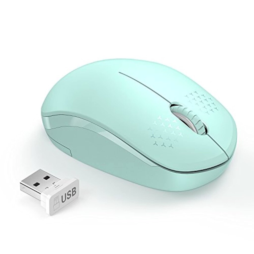 Wireless Mouse, 2.4G Slient Office Mouse with USB Receiver - Portable Computer Mice for PC, Tablet, Laptop Mini