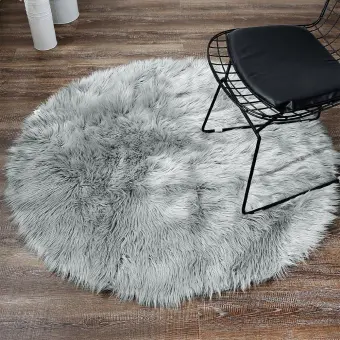 White Faux Fur Rug Living Room