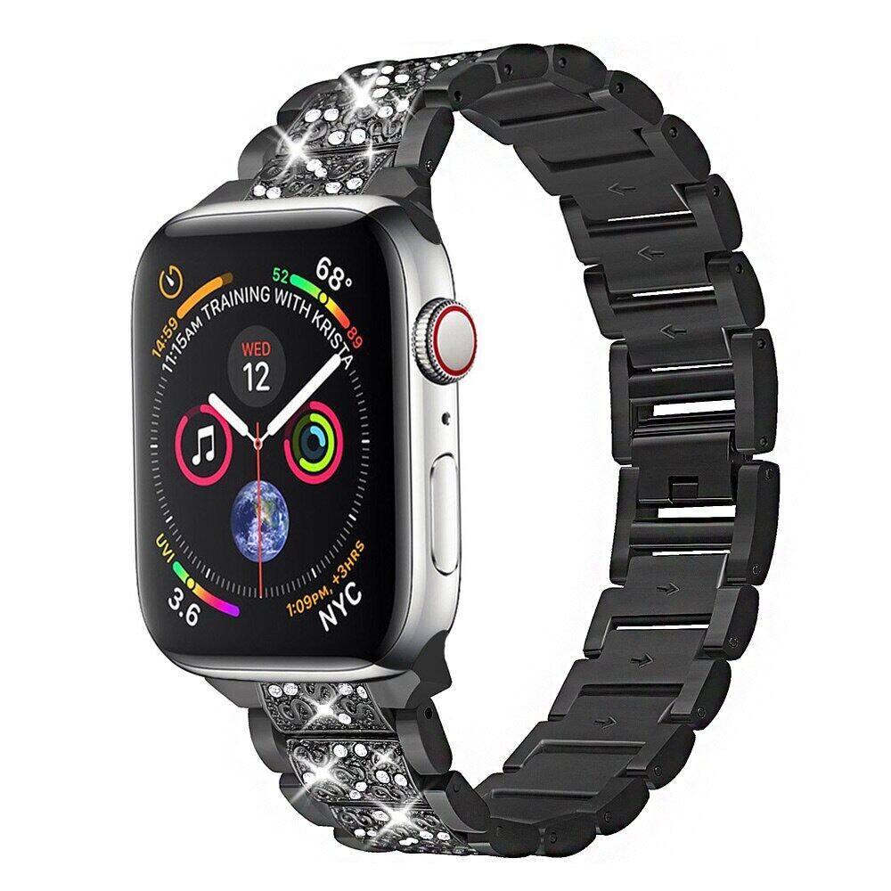 Fashion Shiny Diamond Strap for Apple Watch Band Ultra 49mm 44 42 45mm Metal Rhinestone Wristband for Apple Watch Series 8 7 6 5 4 3 2 1 41mm 40 38mm
