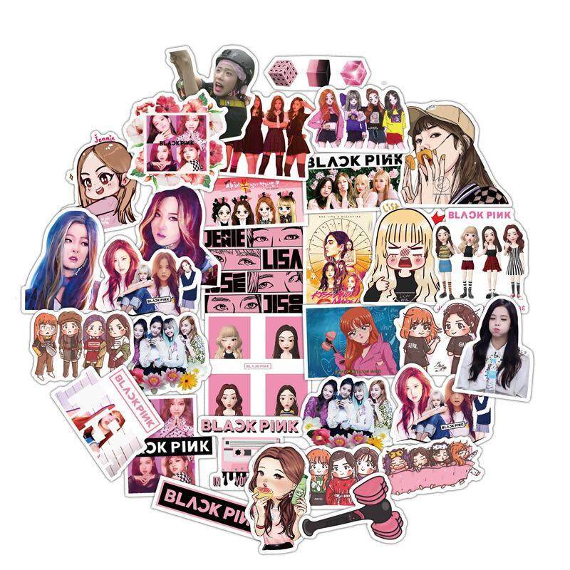 Mua Miếng Dán Chống Thấm Nước KPOP BLACKPINK, bằng PVC, hình Graffiti, Hỗn Hợp, Hành Lý, Ván Trượt, Máy Tính Xách Tay, Xe Máy, Guitar, Xe Hơi