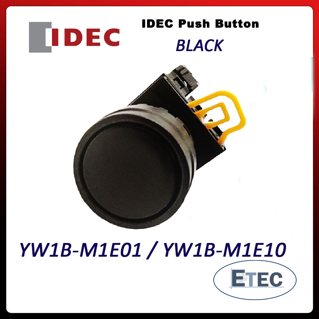 IDEC Push Button YW1B-M1E01 / YW1B-M1E10 -1NO/1NC (Red / Blue / Black ...