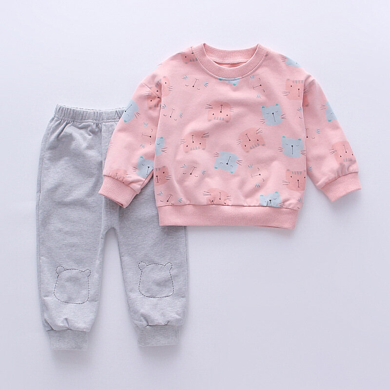 Bear Leader Baby Boy Girl Clothing Suits Cotton Toddler Kids Child Catoon Printing Sweatshirt Tops Pants 2pcs Autumn Casual Sets Clothes Fall Spring Costume Outfits
