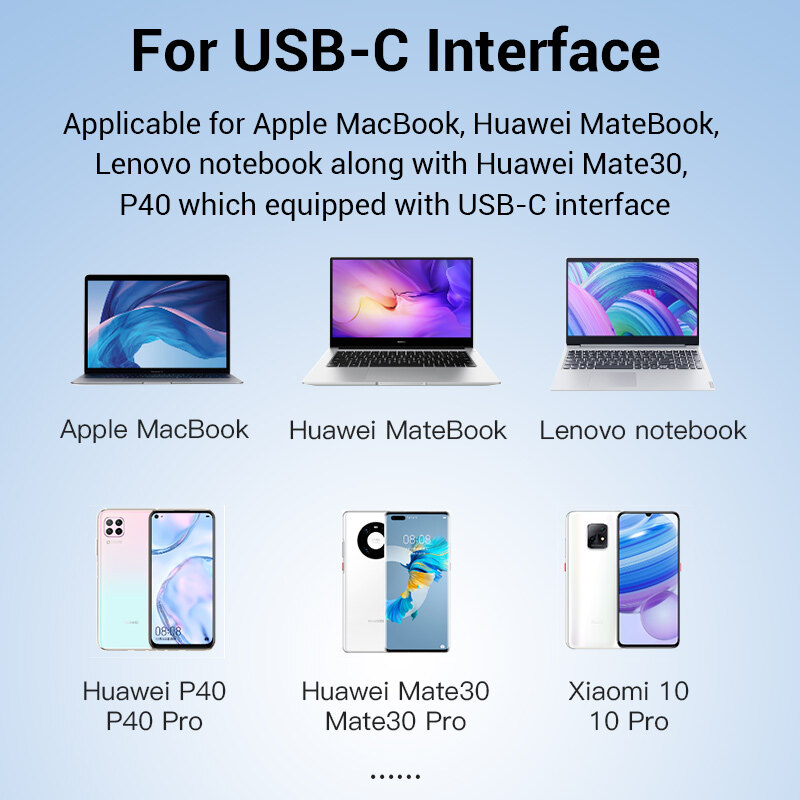 Vention Bộ Chuyển Đổi USB Type C Sang Gigabit Ethernet Áp Dụng Cho Giao Diện USB C Hỗ Trợ Tốc Độ Cực Nhanh 1000Mbps Cho Apple Macbook HuaWei Matebook Lenovo Notebook XiaoMi USB 3.1 USB C Sang Bộ Chuyển Đổi Ethernet Digibit