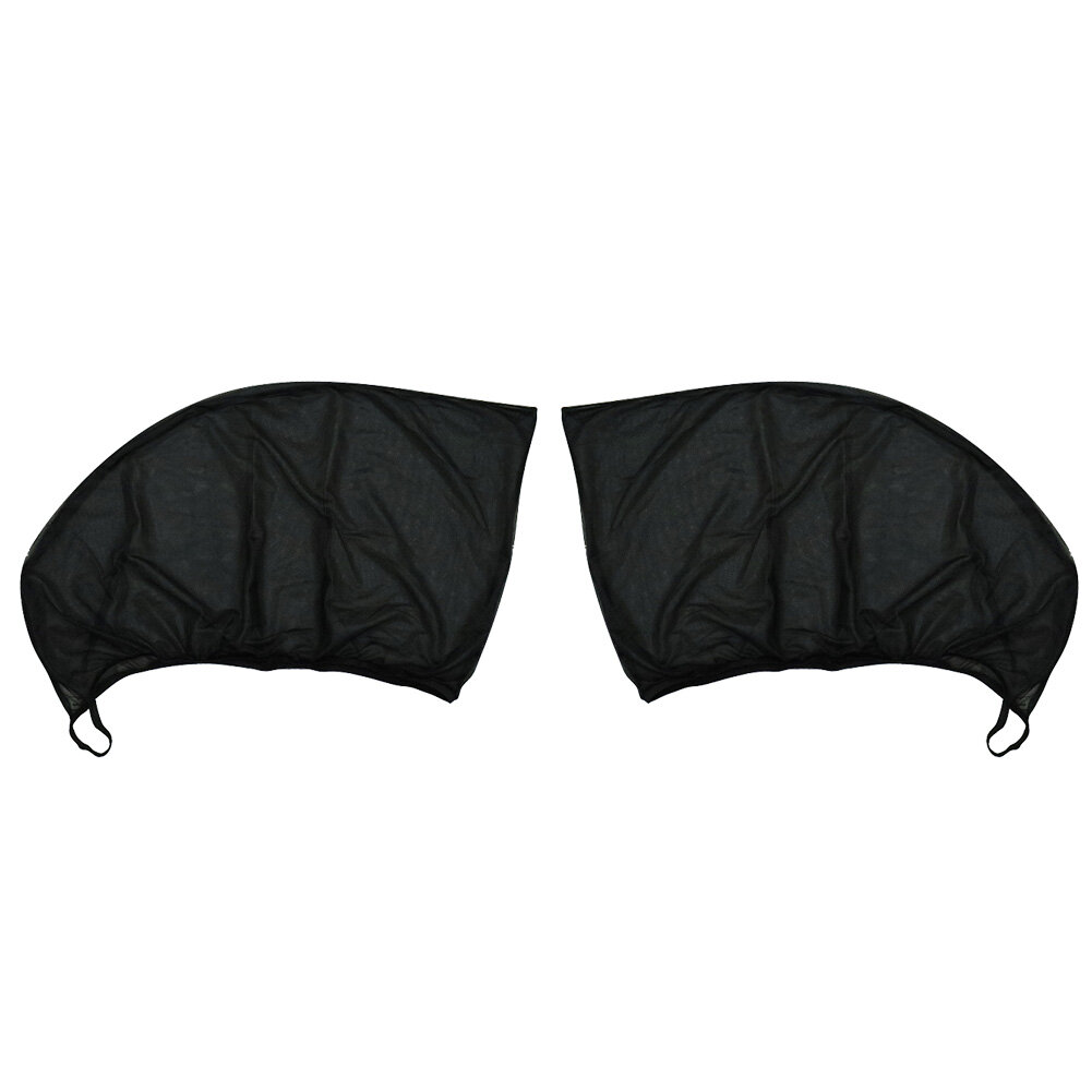 2pcs Car Front Side Window Sun Shades Anti Mosquito Mesh Sunshade Universal