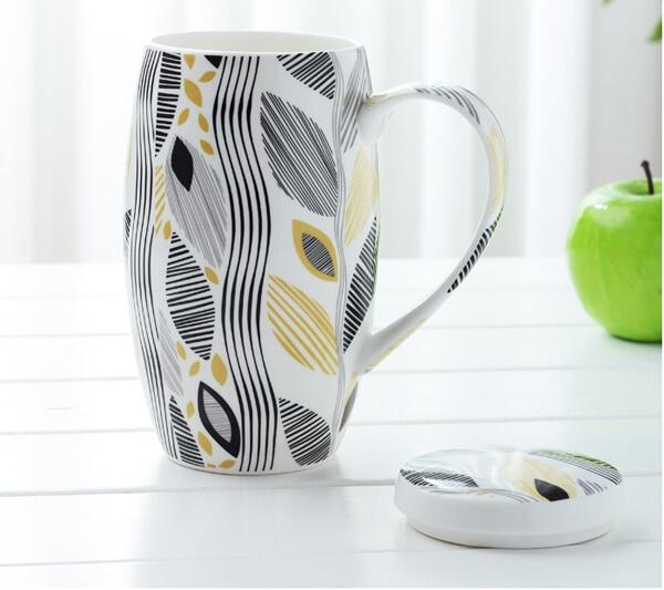 700ml Bone China Big Coffee Mug Ceramic Tumbler Tea Time Large Mug Cup Porcelain Big Mug Enamel Cup Taza