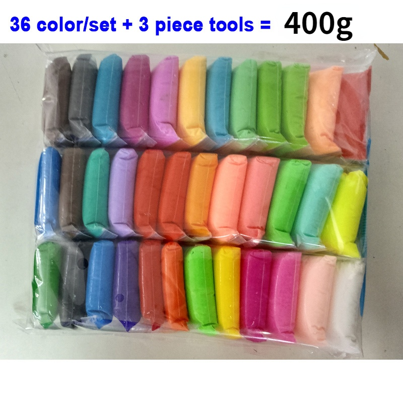 （Super Fan) 36 Color Light Soft Clay DIY Toys Children Educational Air Dry Polymer Plasticine Safe Colorful Light Clay Toy Gift To Kids
