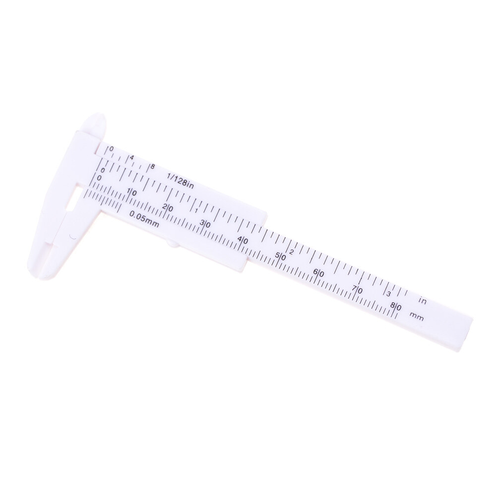 Fulai 80mm Mini Plastic Student Sliding Vernier Caliper Gauge Measurement Tool