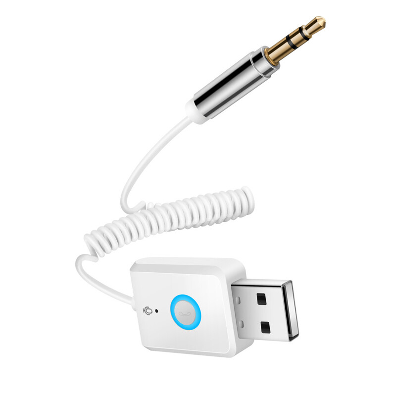 Rt08 bluetooth 5.0 receiver car kit mini usb 3.5mm jack aux audio for speaker handsfree