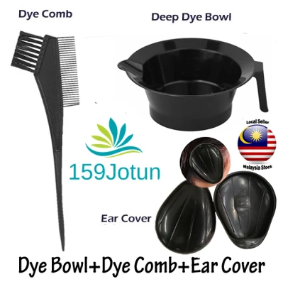 Hair dye coloring kit ( dye bowl + dye comb / brush + ear cover / earmuff )