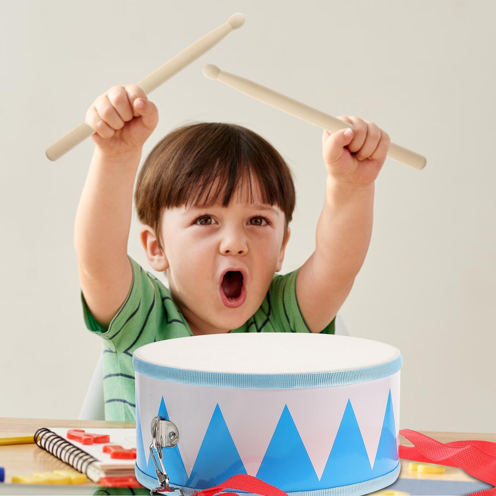 Trống Đồ Chơi Trẻ Em Bộ Gõ Snare Nhạc Cụ Bằng Gỗ Đồ Chơi Trẻ Em Dùi Trống