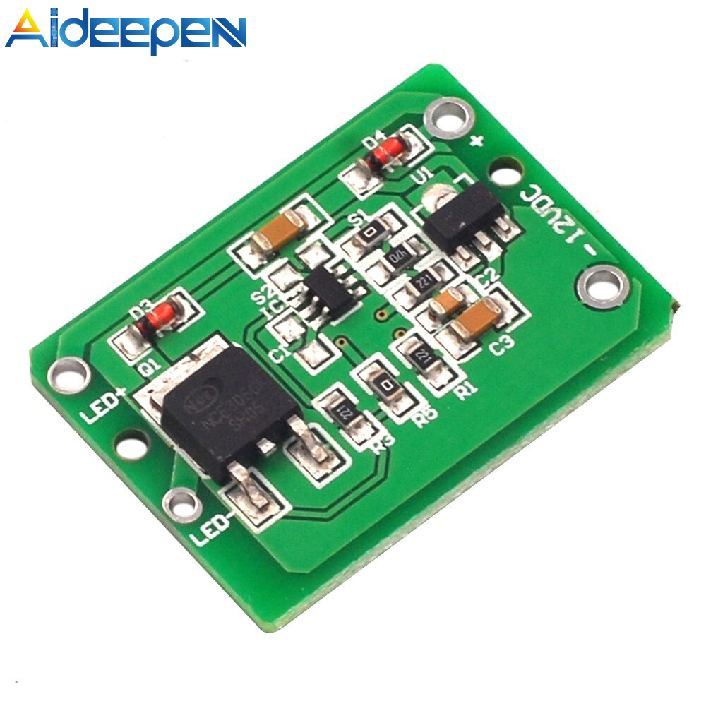 【Ready Stock】Original Aideepen 12V Capacitive Touch Switch Sensor Module Push Button Touching Key Module Jog Latch With Relay DC 6-20V 3A TTP223 module