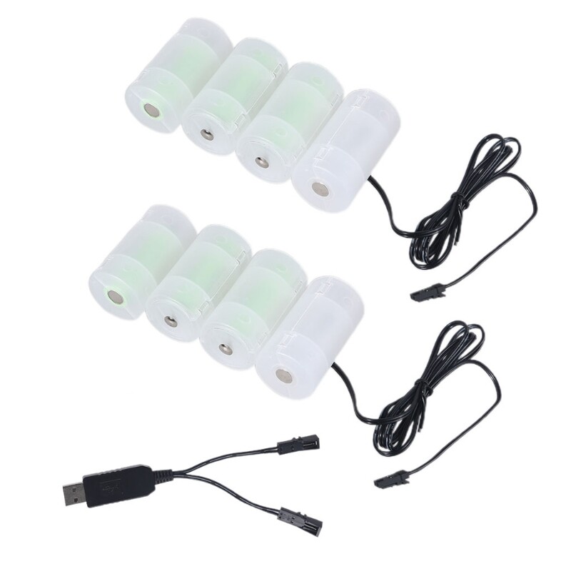 【Hàng mới】 Bộ 1 đến 2 bộ nguồn USB cho pin D thay thế 1-4 chiếc pin 1.5V D