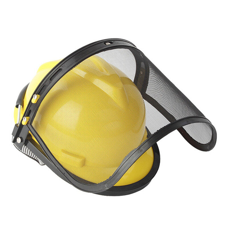 thumbnail image 2 of Safety Helmet With Mesh Visor For Logging & Brush Cutting - Forestry Protection Helmet With Face Shield 2 of 12
