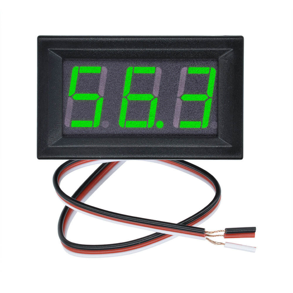 DM Mini LED Voltage Meter 0.56 Inches Panel Voltmeter 3 Bits Digital LED Tube Voltmeter Voltage Tester DC 0 -30 V