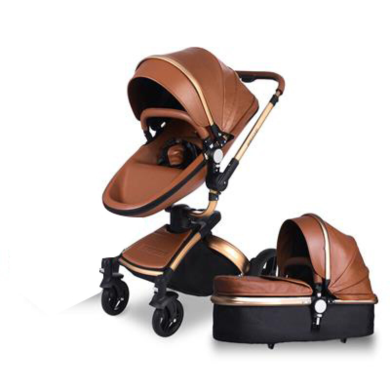 Fast Shipping Free Shipping Aulon Luxury Baby Stroller 3 in 1 High land-scape Fashion Carriage European design Pram on 2020 Singapore