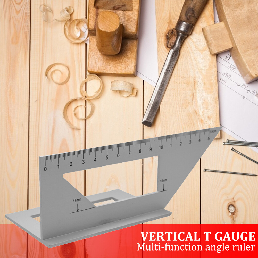 {Giảm 5% 2 cái} 45/90 Độ Đo, Góc Bên Phải Cai Trị, Đo Công Cụ Chế Biến Gỗ Thước Đo