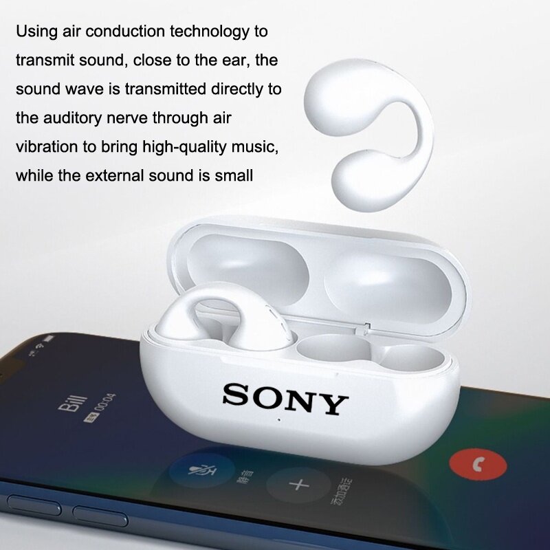 💖Miễn phí vận chuyển + COD💖24h Tàu-Sony ambie âm thanh dẫn truyền âm thanh qua xương Tai nghe không dây Bluetooth TWS Bộ tai nghe thể thao