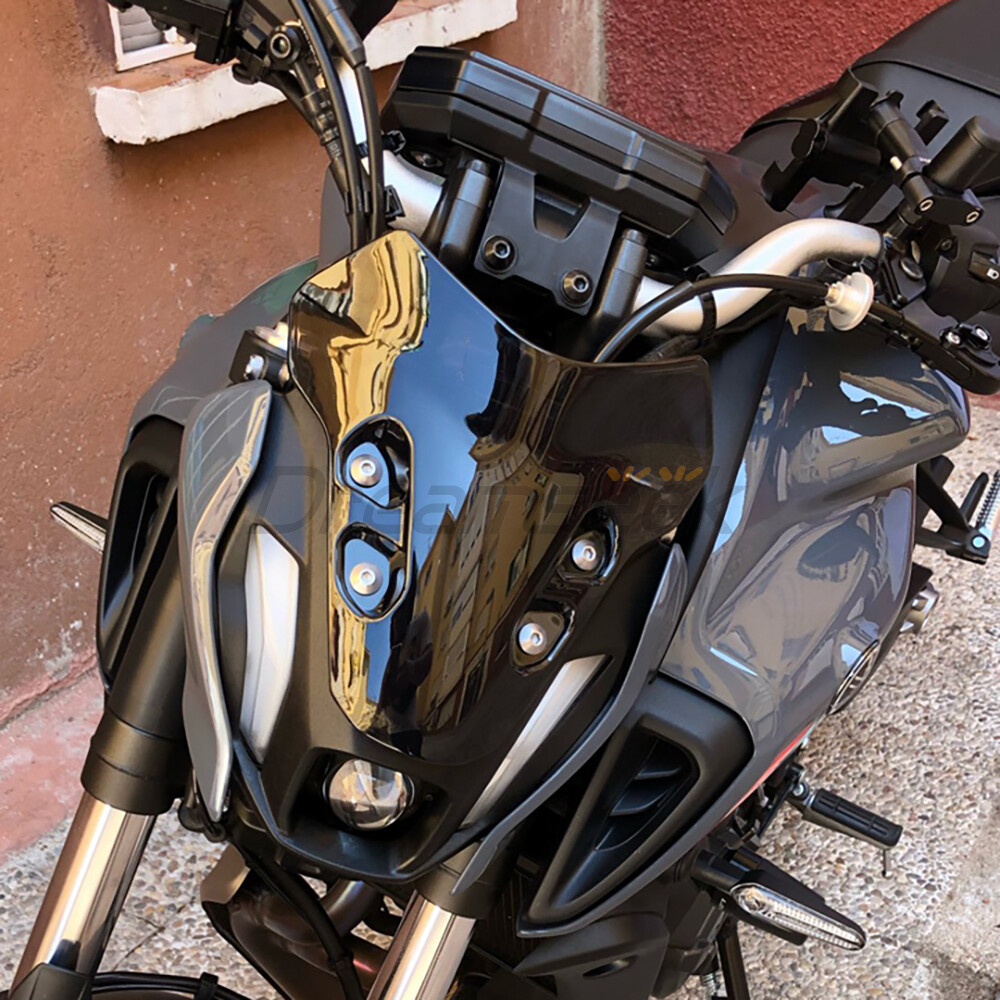 Motorcycle Windscreen for Yamaha MT-07 MT07 MT 07 2021 2022 Windshield Wind Deflector Windscreen Protector ABS Plastic Black