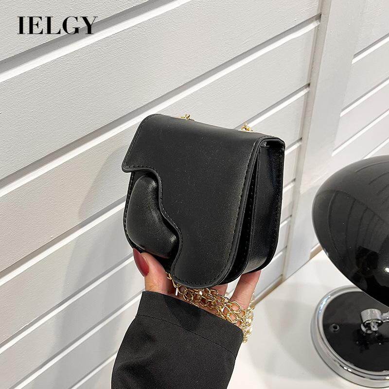 IELGY women's one shoulder messenger handbag love heart chain bag