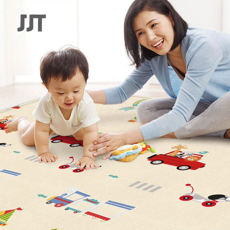 JJT Foldable crawling mat, crawling mat, 2-sided printed pattern, premium crawling mat, foldable crawling mat, 2cm thick, patterned on 2 sides, easy to fold, crawling mat, baby crawling mat, crawling mat, mat, pad Foldable, safe to crawl