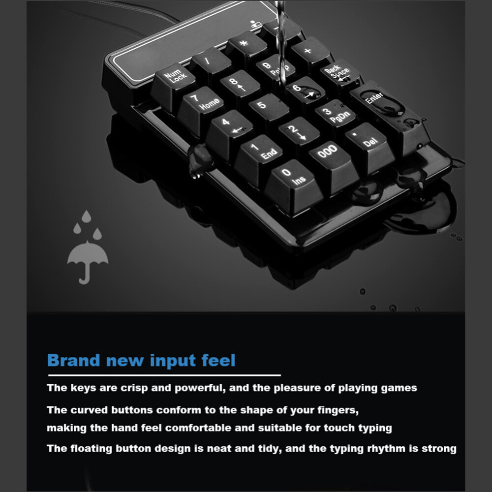 Bàn Phím Số Dây Cảm Nhận Cơ Học USB 19 Phím Bàn Phím Phím Số Mini Bàn Phím Numpad Cho Máy Tính Xách Tay Máy Tính Để Bàn Máy Vi Tính Ghi Chú