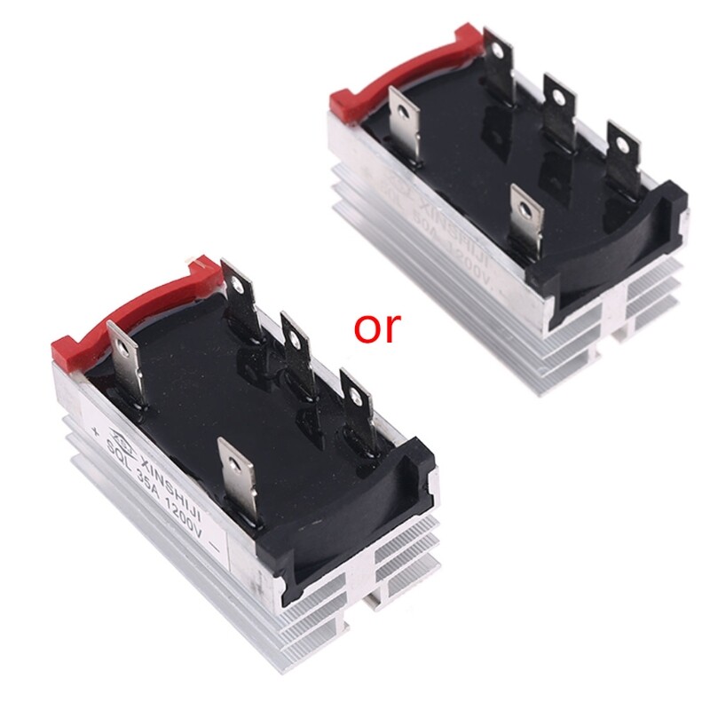 Vỏ Nhôm Kim Loại 35A 50A 1200V, Bộ Chỉnh Lưu Cầu Diode 3 Pha Mô-đun 50Amp SQL50A