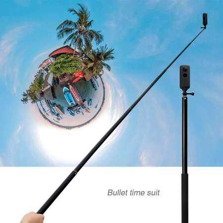 3M สีดำอะลูมินัมอัลลอย Monopod Selfie Stick สำหรับ Insta360 One X/DJI OSMO Action/กระเป๋า/GoPro HERO 7 6 5 ขาตั้งกล้องอุปกรณ์เสริม