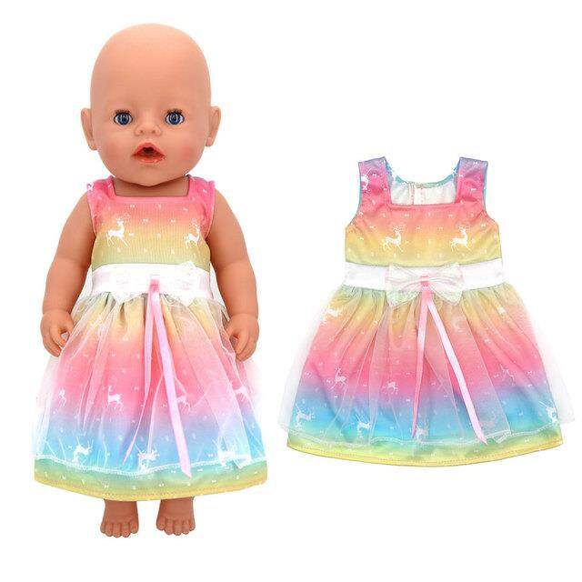 [HOT SKHSGHOW 524]✶ 2022 New Lovely dress Clothes Fit For 43 cm Baby Doll 17inch Reborn Doll AccessoriesHoliday gifts for children.