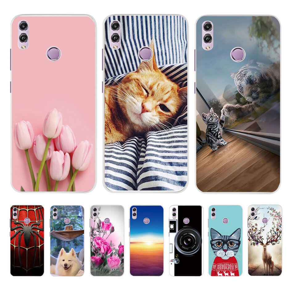 Phone case for huawei honor 8x max y max ars-l22 enjoy max 7.12 inch painted pattern soft silicone tpu back cover case