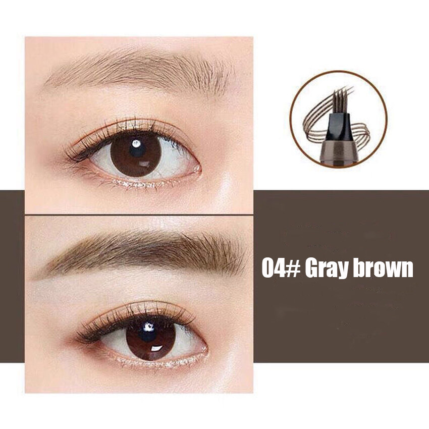 SUAKE Eyebrow Tint Tattoo Pen 4 Fork Tip Waterproof Eyebrow Pencil Long Lasting Makeup Natural Liquid Brow Pen