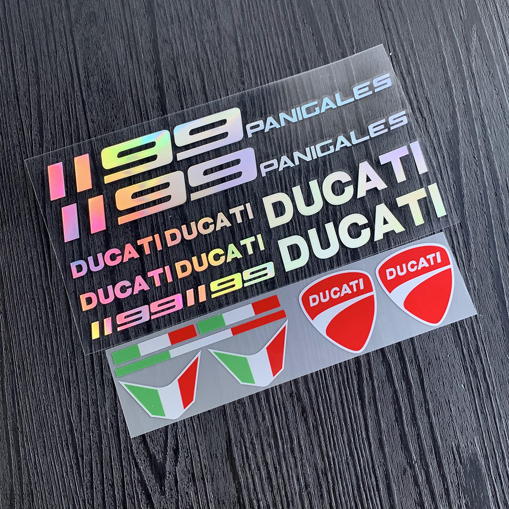 Ducati reflective stickers motorcycle helmet tank sticker decals for Ducati 1199 Multistrada 1200 796 696 hypermitard accessories