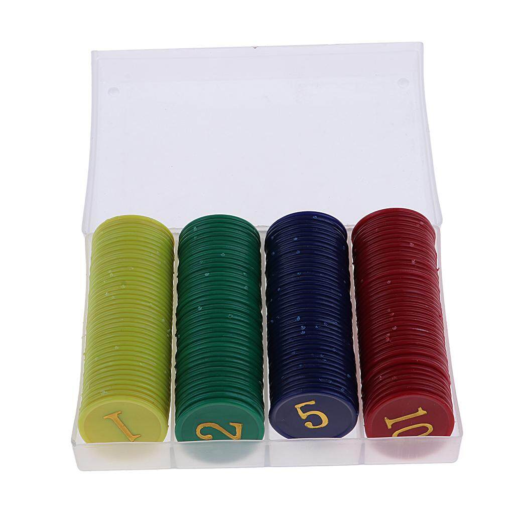 CCAngel 160pcs Board Game Poker Chips Casino Game Recreation Mahjong