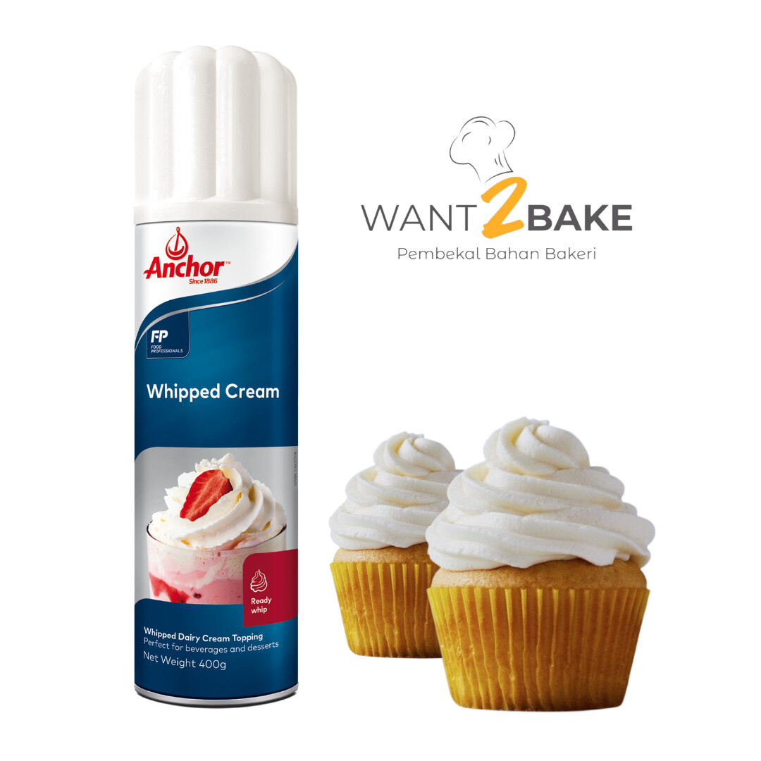 🎂WANT2BAKE🎂 ANCHOR AEROSAL / SPRAY WHIPPED CREAM (400g) / ANCHOR