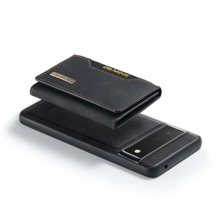【xPhone Store】 For Google Pixel 6 Pro DG.MING M2 Series 3-Fold Multi Card Bag Back Cover Leather Phone Case