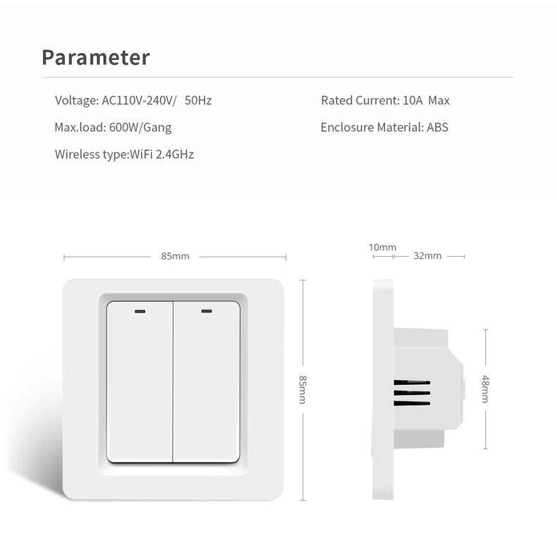 Smart Apple Homekit House Wall light Switch Wireless WiFi Siri Voice Remote Control Key Interruptor Work With Apple Home kit App